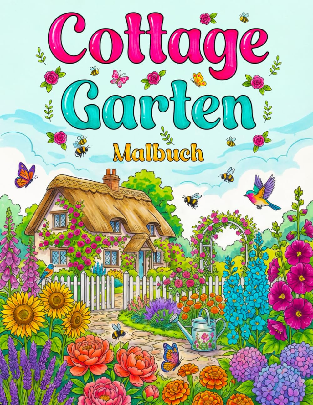 Portada de Cottage Garten Malbuch